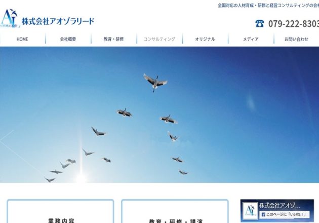 「株式会社アオゾラリード」のWebサイト